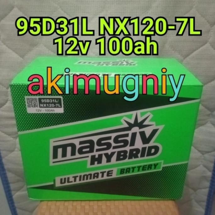 Murah Aki Mobil 95D31L Nx120-7L Hybrid 12V 100Ah Gs Incoe Amaron Gforce