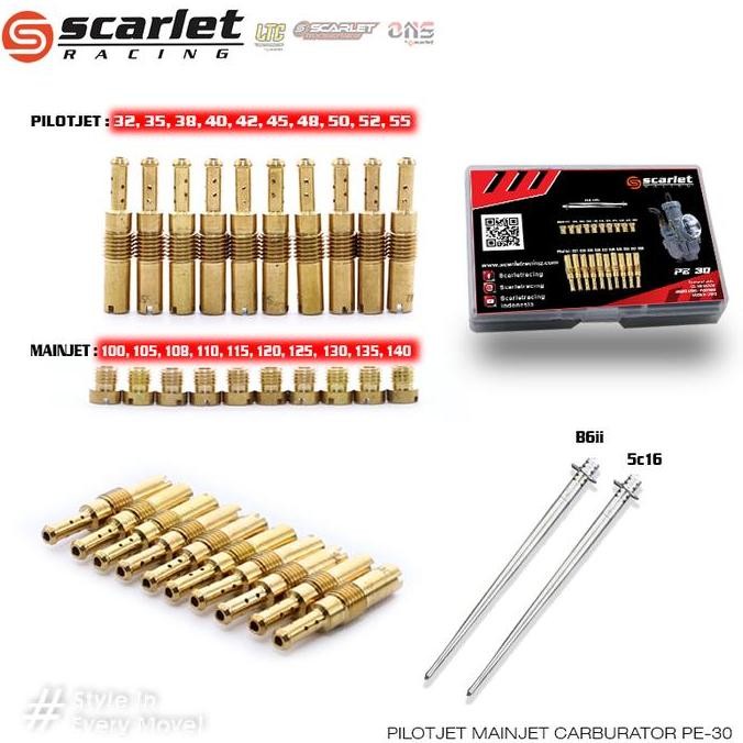 Grosir Scarlet Racing Pj Mj Set Karburator Pe 24 26 28 30