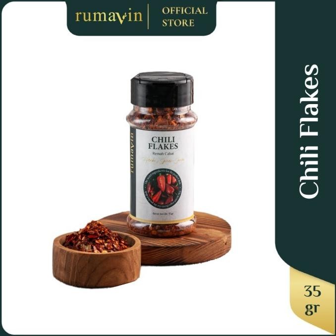 

Rumavin - Premium Rempah Chili Flakes / Bubuk Cabai Kasar Botol 35gr nUg