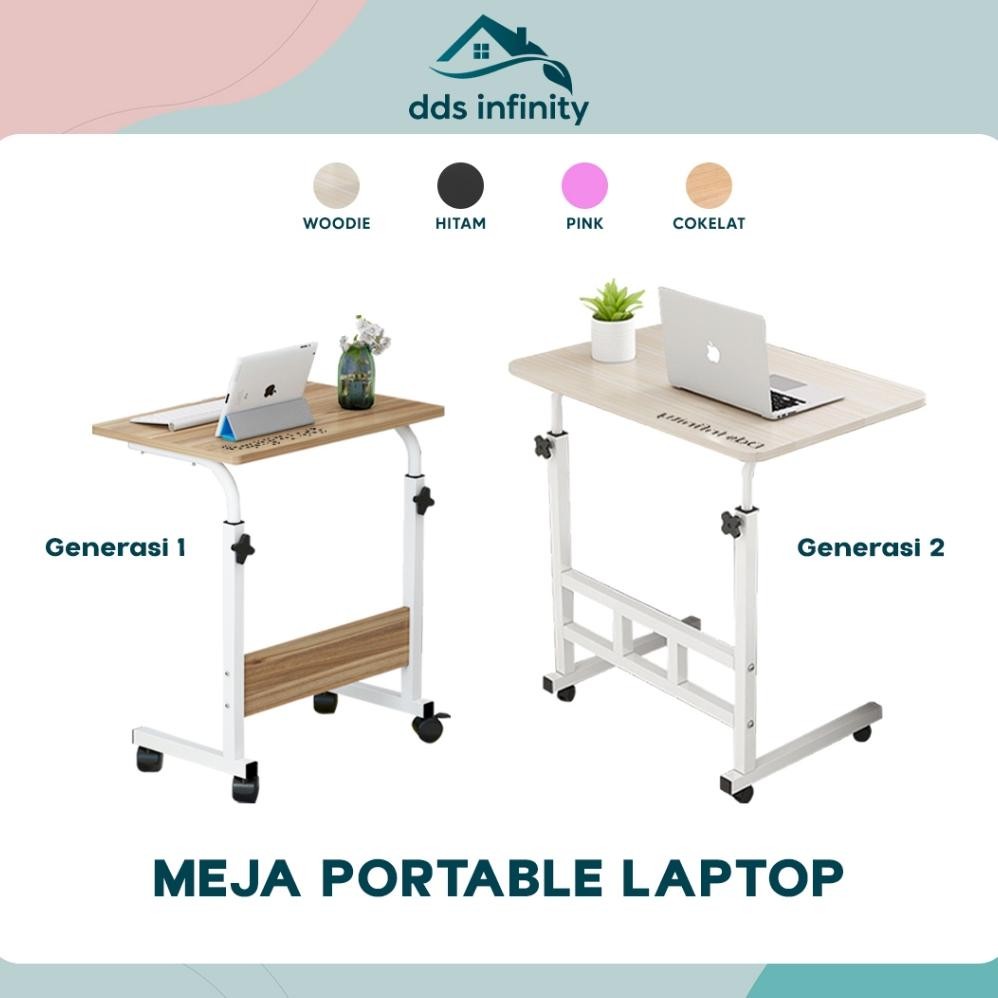 

MEJA PORTABLE LAPTOP SERBAGUNA DENGAN RODA SAFETY LOCK