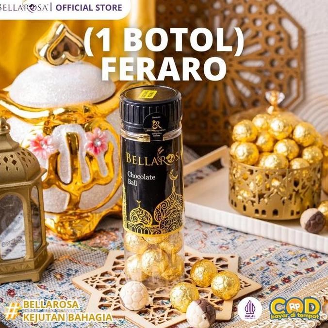 

(1 BOTOL) BELLAROSA Feraro Chocolate Ball Bola Cokelat Crunchy dan Lumer nUg