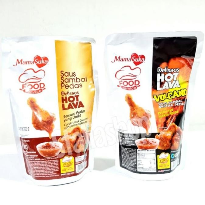 

MamaSuka Delisaos Hot Lava / Volcano Sauce 1kg Pouch HALAL nUg