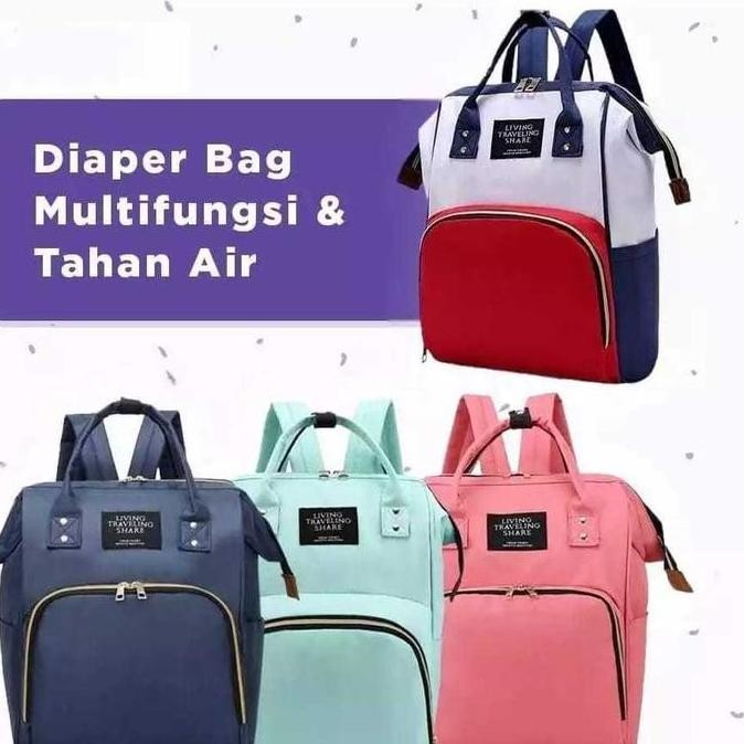 Dearglow- Tas Perlengkapan Bayi Diaper Bag Besar Tas Bayi Untuk Botol Susu / Baju Bayi Popok Ransel 