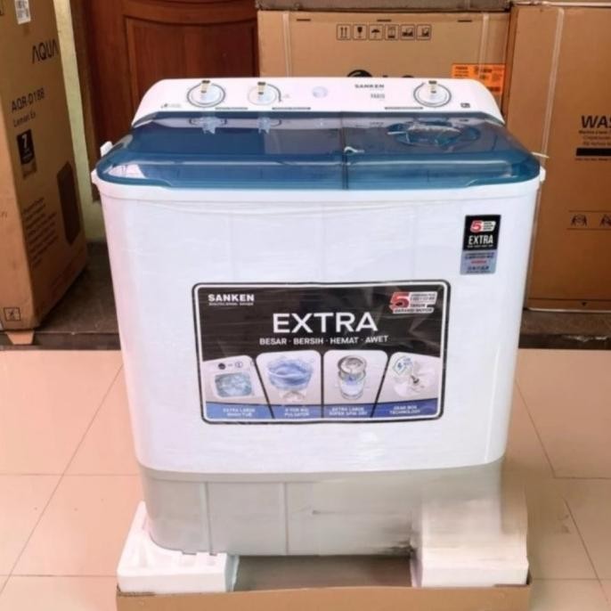 MESIN CUCI SANKEN TW 9110 MESIN CUCI 2 TABUNG 9 KG LOWWATT
