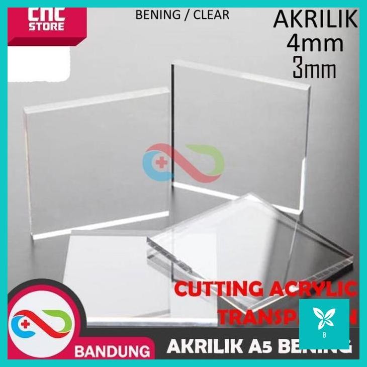 

| CNS | AKRILIK A5 LEMBARAN 4MM 3MM ACRYLIC BENING TRANSPARAN MARGA CIPTA