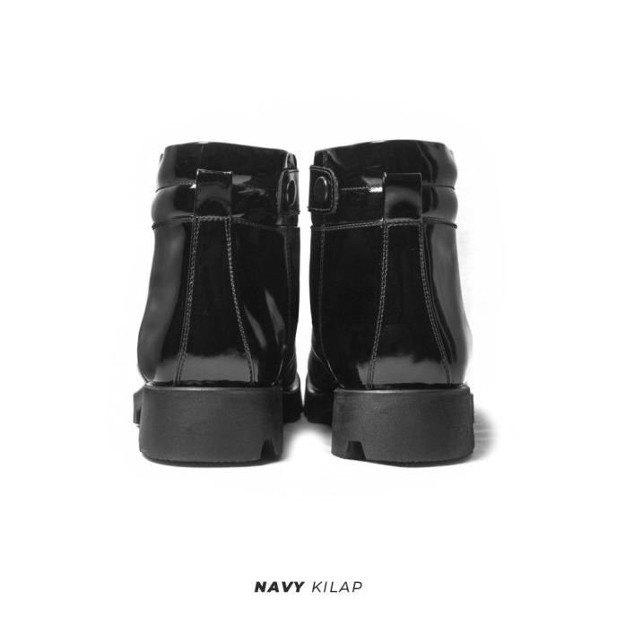 Sepatu PDH TNI POLRI Kulit Kilap Asli Navy Kilap Army 86