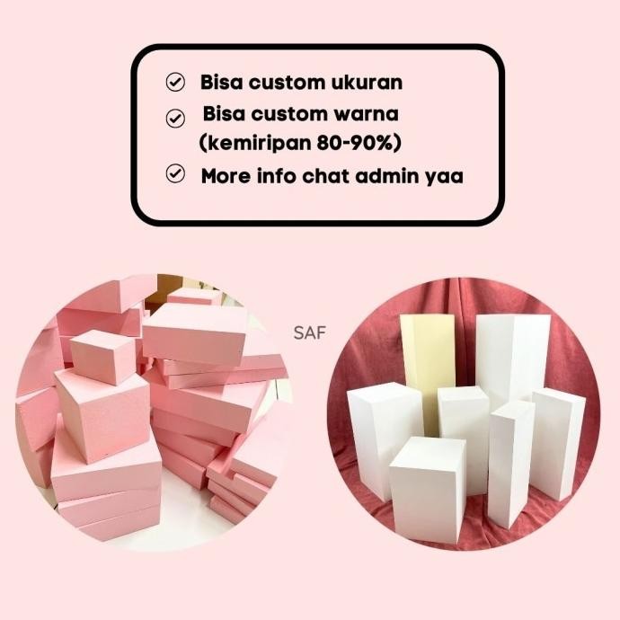 Properti Foto Tangga Podium Kayu - props produk skincare