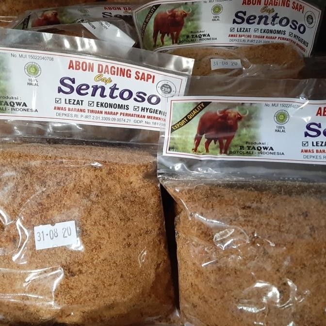 

Sale Abon Sapi Cap Sentosa Boyolali Kemasan 1 Kg.