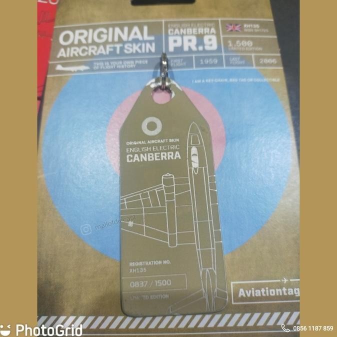 Aviation Tag English Electric Canberra PR.9