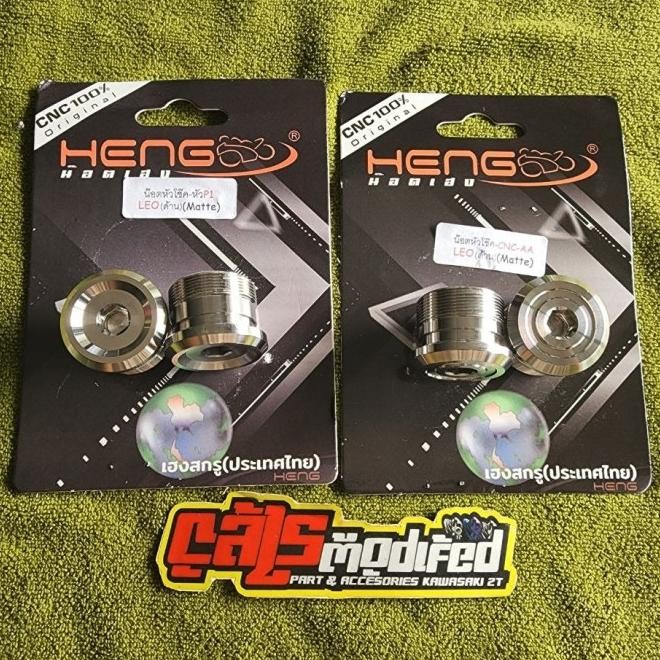 Tutup As Shock Kawasaki Leo Stainless Original Heng Thailand