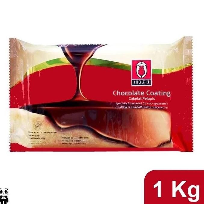 

Tulip Chocolate Coating 1 Kg Coklat Pelapis Kue Glossy Mengkilap liquid
