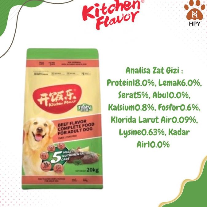 Baru Kitchen Flavor Dog Tasty Beef Adult 1 Kg Repack