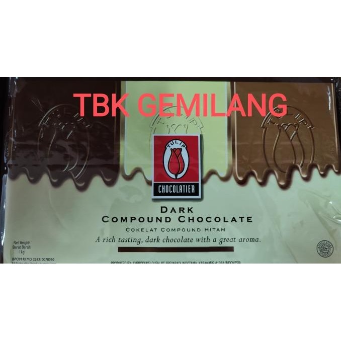 

Tulip Dark Milk White compund chocolate 1kg liquid