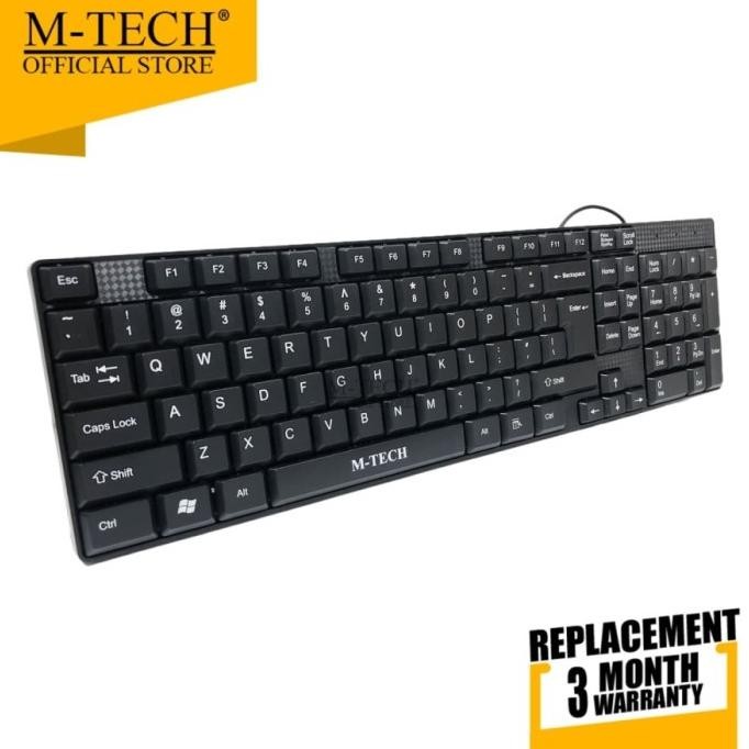 SALE! M-TECH ORIGINAL KEYBOARD USB STANDAR FOR PC LAPTOP ANDROID - HITAM