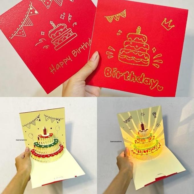 TERSEDIA Kartu Ucapan Pop Up 3D Ulang Tahun - Model Kartu Ucapan Cards