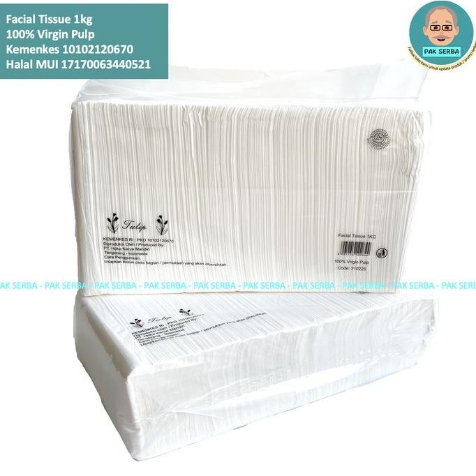 Promo Tulip Facial Tissue 1Kg / Tisu Wajah 1000Gr Grosir (1 Bal 10 Pack)