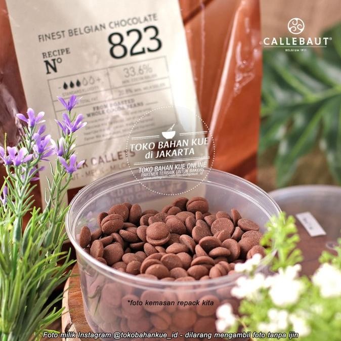 

Callebaut Milk 250gr 823 NV 33,6% Chocolate Couverture Cokelat 823NV liquid