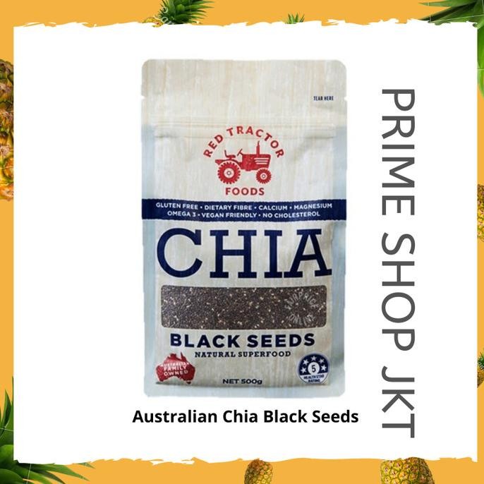 

Murah Red Tractor Australian Chia Black Seeds 500Gr Biji Chia Hitam Import