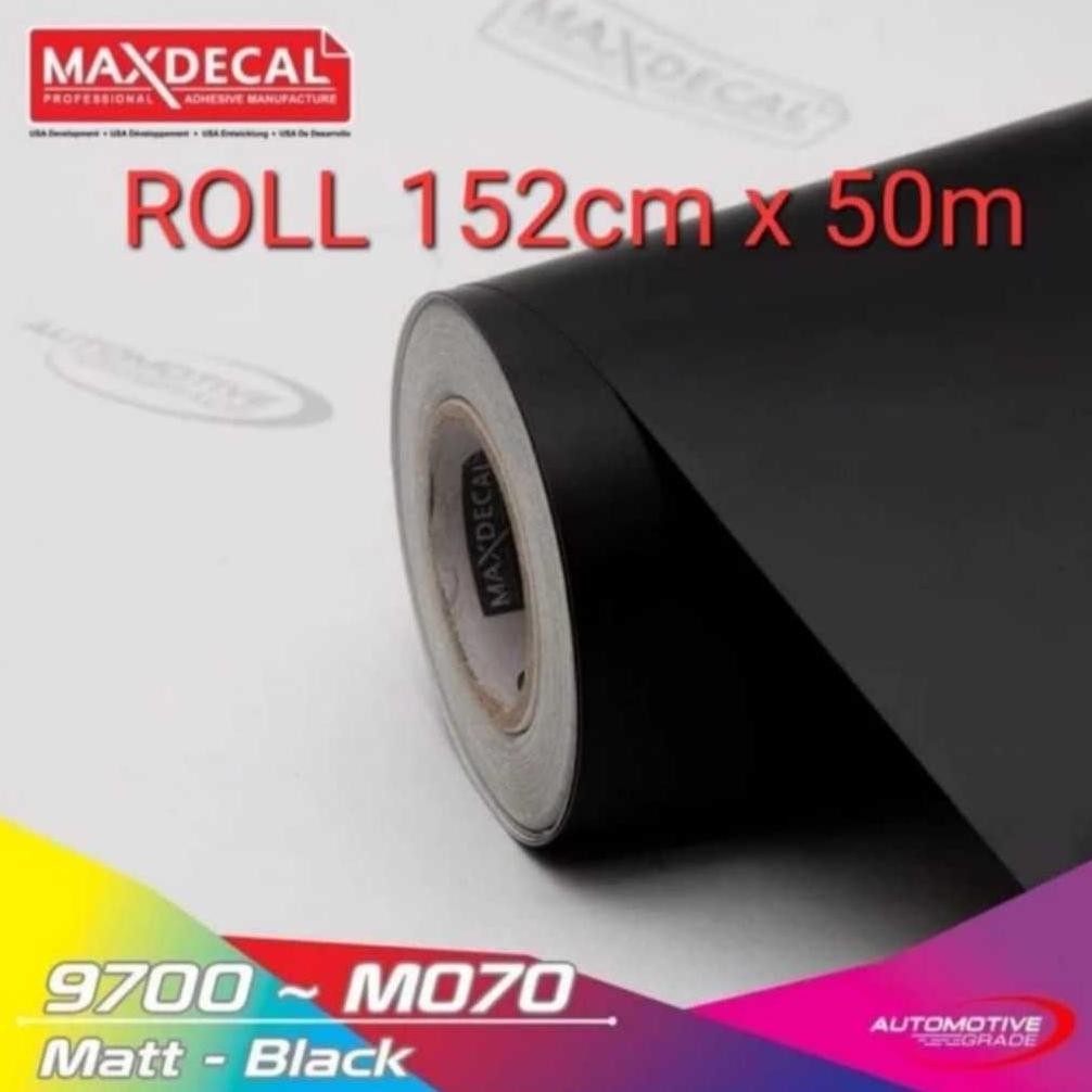152cm Sticker Skotlet Maxdecal 9700 M070 Matt Black Hitam Doff 152Cm Meter