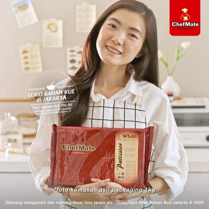 

Chefmate - WHITE Chocolate Compound 1kg Cokelat Putih Coklat Baking liquid