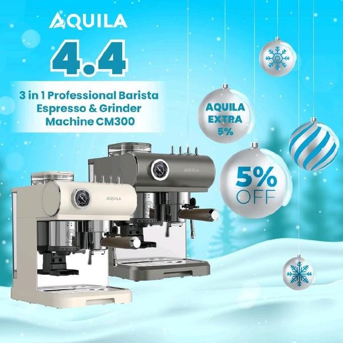 AQUILA CM300 3 in 1 Professional Barista Espresso & Grinder Machine