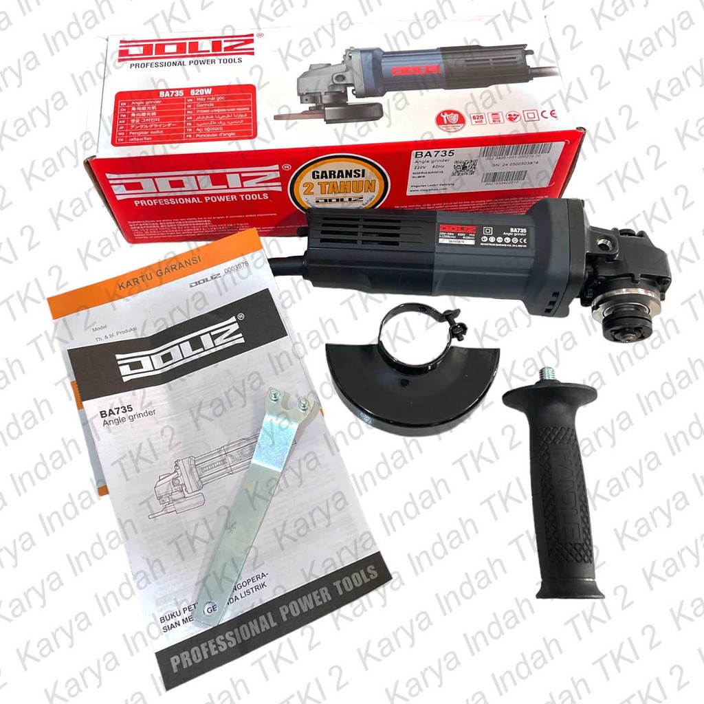 Mesin Gerinda 4 Inch DOLIZ BA735 Angle Grinder 4" 620 Watt BA 735 Selepan