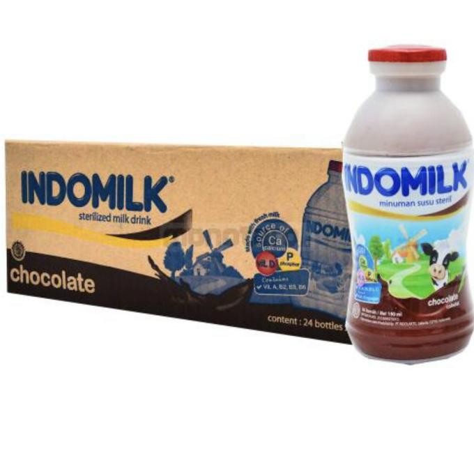 

Susu Indomilk Rasa Chocolate Botol 190 Ml (1 Karton Isi 24 Botol) Promo