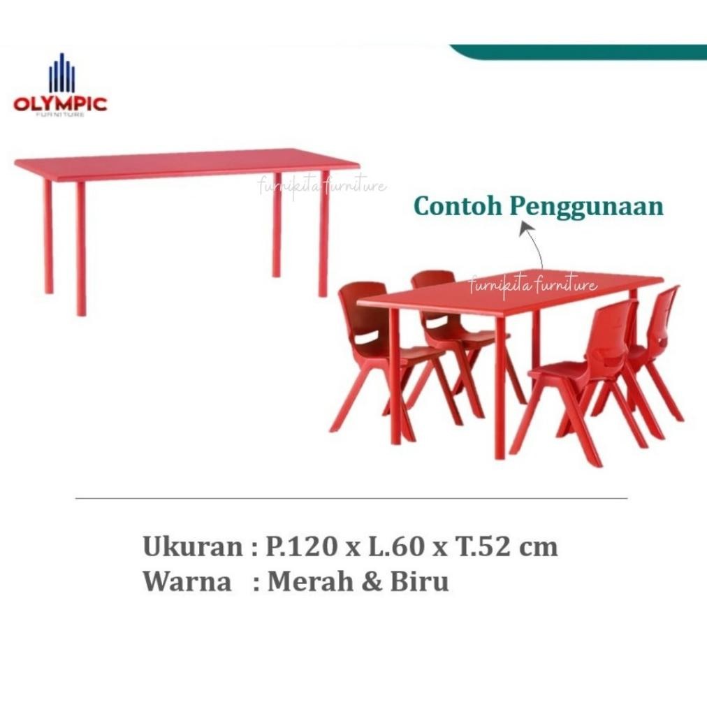 MEJA SEKOLAH PLAYGROUP ANAK PAUD TK - MT KIDS 120 OLYMPIC