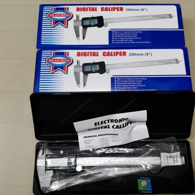 Digital Caliper 0 - 200 mm Stainless Hardened - Sigmat Digital Jangka