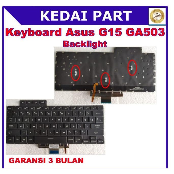 Keyboard Asus Rog Zephyrus M16 Gu603 Gu603Ze Gu603Zw Backlight New Stok