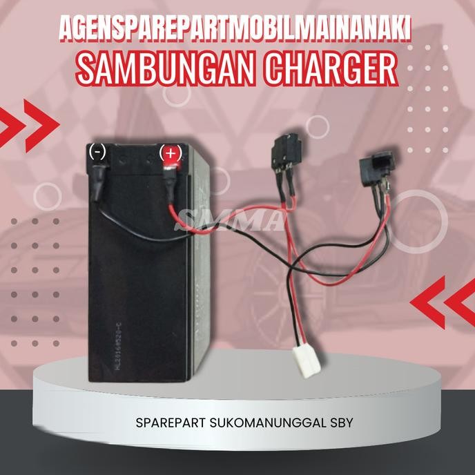 promo 1 set sambungan charger aki mainan mobil/motor aki / accu