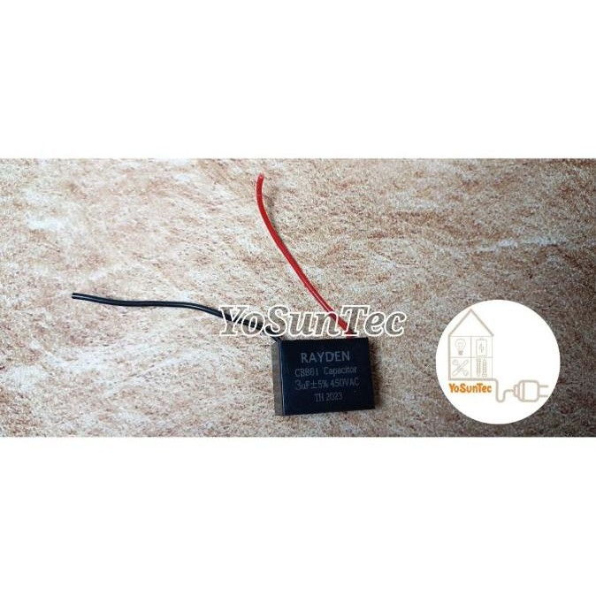 Kapasitor Kipas Angin Cbb61 1.5Uf 2.5Uf 3Uf 3.5Uf 5Uf 6Uf 8Uf 10 12Uf Co