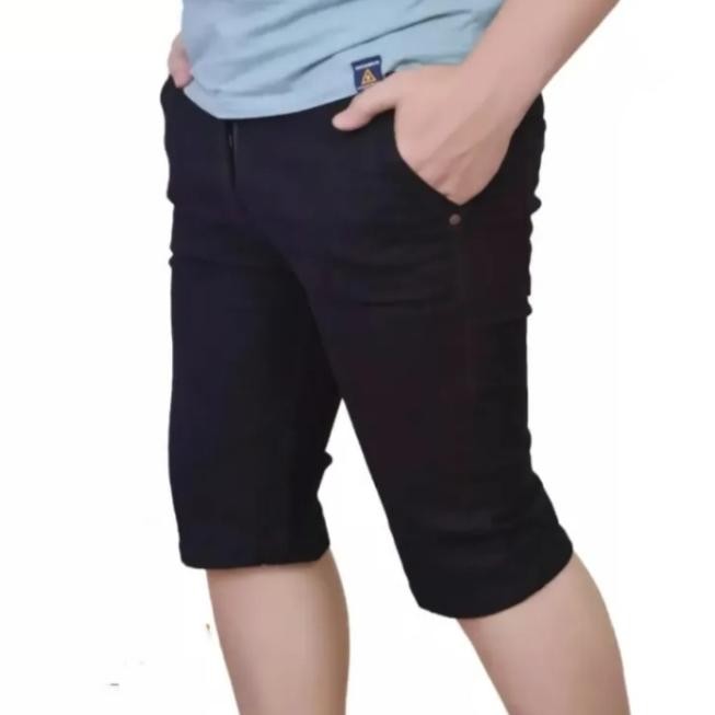Celana Pendek Pria Bawah Lutut Celana Pendek Jeans Denim Dewasa Pria Termuraha/ Celana Pendek Pria D
