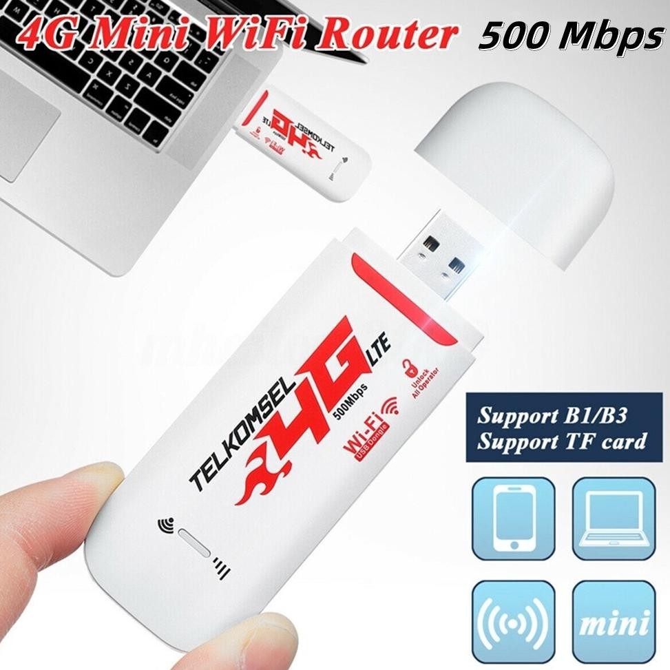 500Mbps Mifi Modem Wifi 4G All Operator Sim Card Modem Telkomsel Hp Pc Modem Wifi 4G All Operator