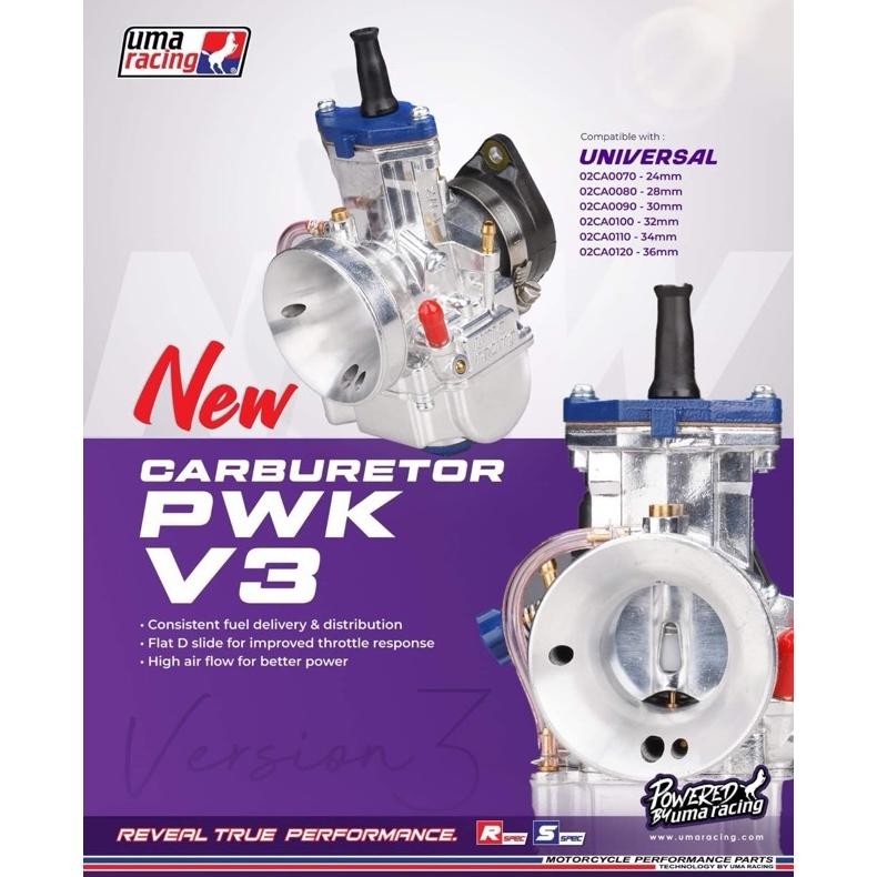 KARBURATOR KARBU PWK 28 30 32 34 36 UMA RACING V3 ORI ORIGINAL CARBURETOR