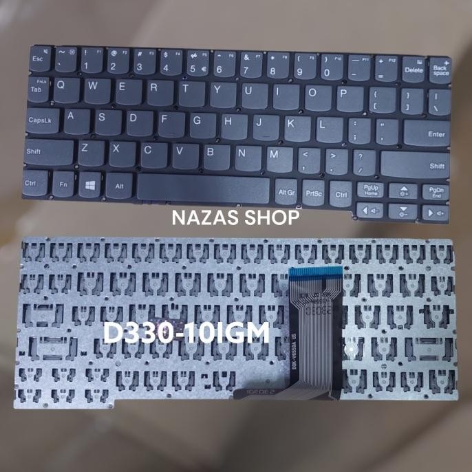 Keyboard Laptop Lenovo Ideapad D330-10Igm Grey New Stok