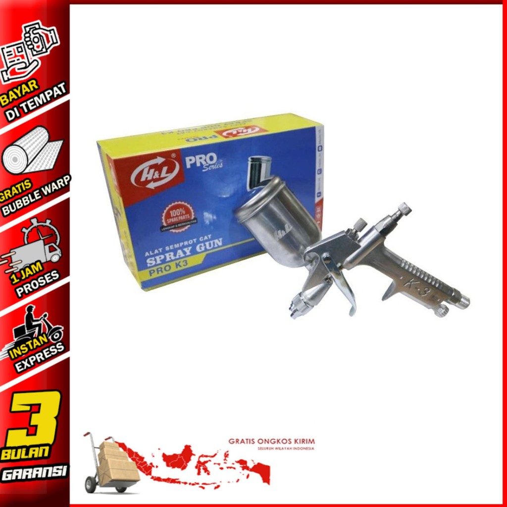 SAGOLA IWA MEJOR Spray Gun K3 Semprotan Air Brush Cat Duko K3 Tabung Kecil 200cc/mm