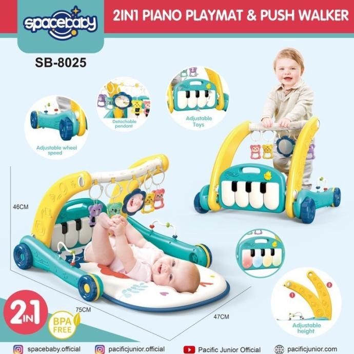(SB-8025) MAINAN BAYI 2 IN 1 PIANO PLAYMAT & PUSHWALKER 8025 (12)