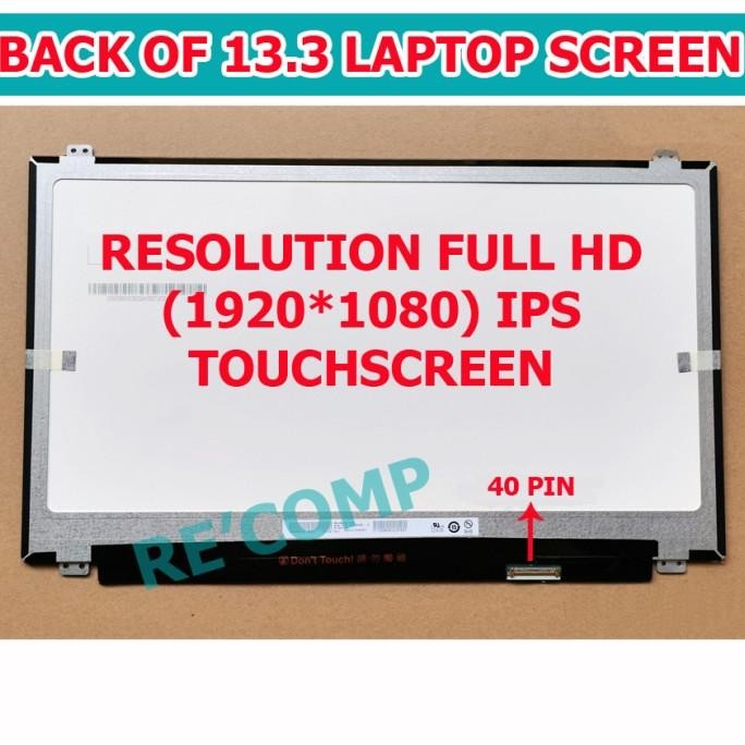 Layar Led Lcd Laptop Lcd Lenovo Thinkpad L380 13.3 Inhc Touchscreen New Stok