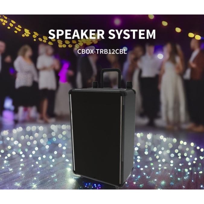 Sharp CBOX-TRB12CBL Active Speaker Trolley 12 Inch CBOX-TRB12CBL Battery