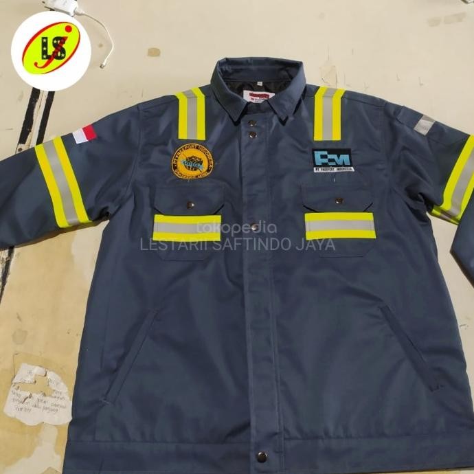 BAJU SAFETY SEMI JAKET CUSTOM BORDIR /WEARPACK