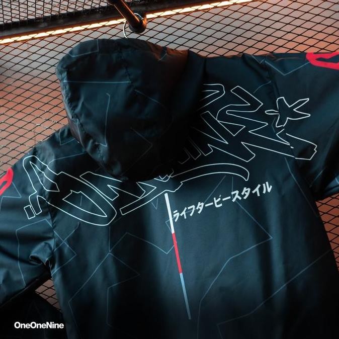 Oneonenine Ksr Jaket Big Pocket Static Black - Jaket Motor Sport Camo Polyester Waterproof