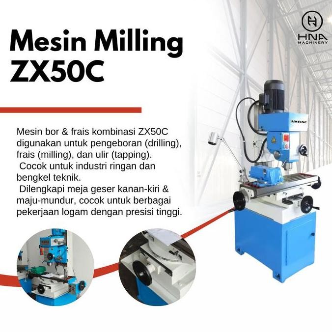 Borfrais, Mesin Milling, Drilling, Bor ZX50C Meja Mesin Milling Zx50 C murah