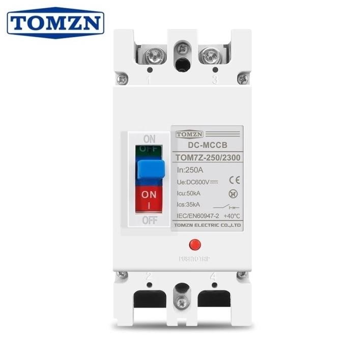 MCCB 2P DC 600V DC Perlindungan Kelebihan Beban Pemutus Sirkuit PV