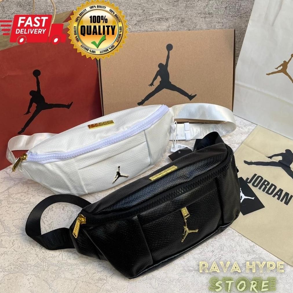 Air Jordan Waistbag Regal Gold FULLSET / Tas Jordan Tas Selempang Tas Pria Tas Wanita