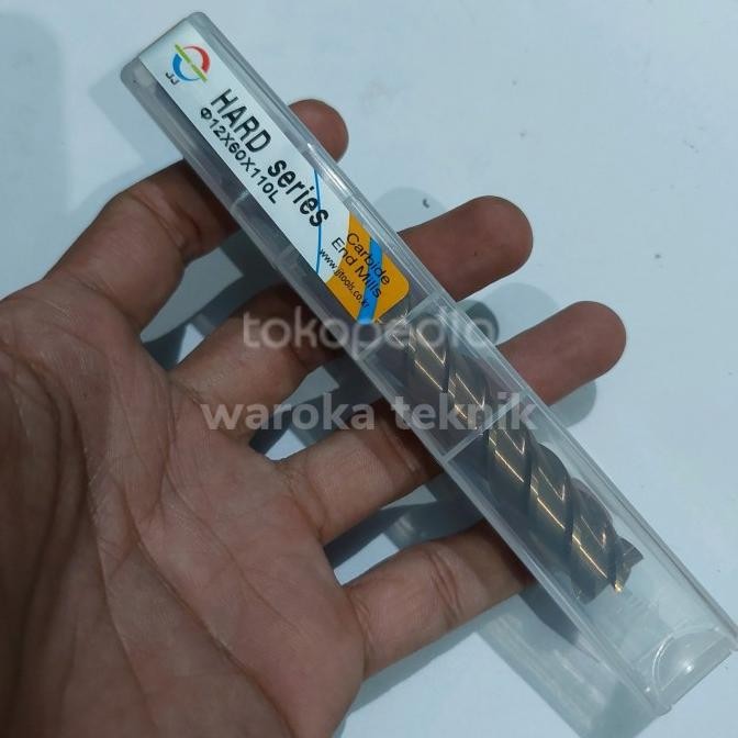 Endmill 12x110 mm carbide HRC60 hardcut JJ tool baru.endmill 12 x 110 murah