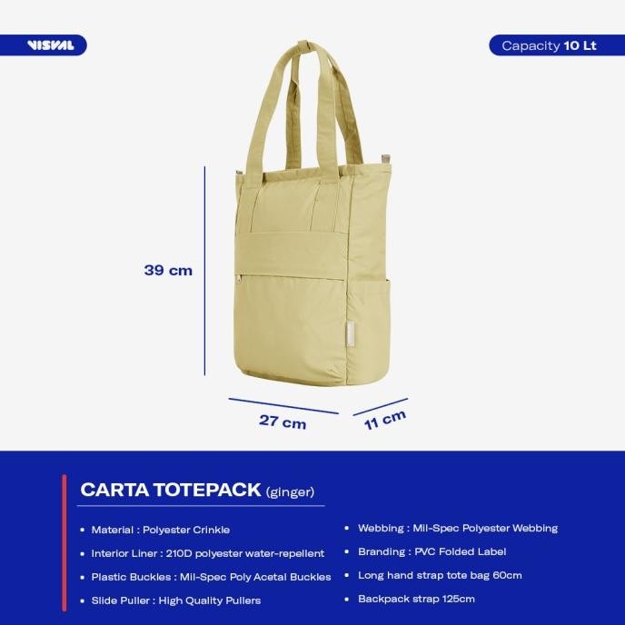 RedArtos Tas Sekolah - Backpack Totepack Carta - Visval - Tas Ransel Quality