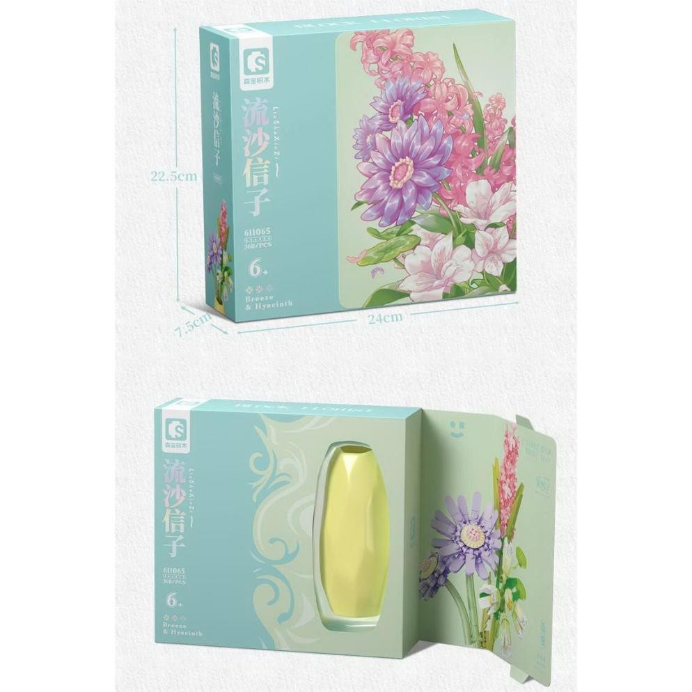 Sembo 611065 Breeze and hyacinth flower brick block