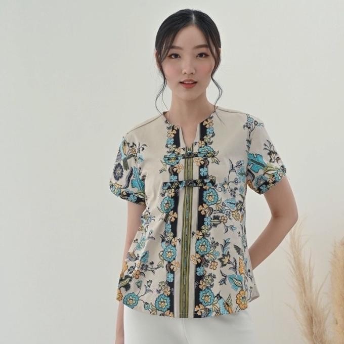 Tersedia ATASAN BLOUSE BATIK WANITA - BAJU CHEONGSAM IMLEK