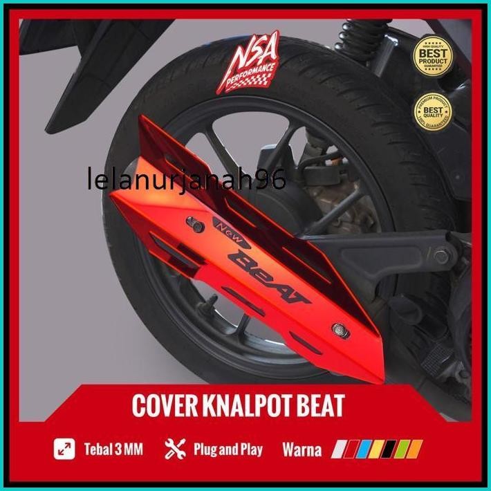 NSA COVER KNALPOT BEAT 2010-2024 TUTUP KNALPOT ALL HONDA BEAT AKSESORIS MOTOR BEAT NSA PERFORMANCE